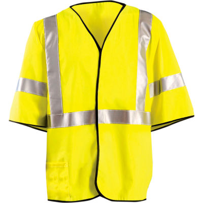 OccuNomix Class 3 Flame Resistant Single Stripe Solid Vest Yellow, 5XL, LUX-HSG3FR-Y5X