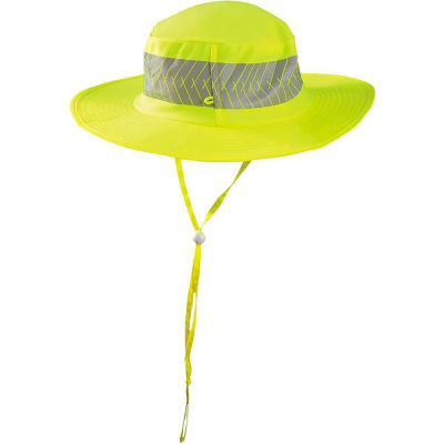 OccuNomix Wicking & Cooling Ranger Hat With Sunglasses Holder Hi-Vis Yellow, XL, TD600-XL