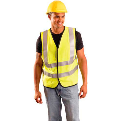 OccuNomix Premium Flame Resistant Solid Vest, Class 2, Hi-Vis Yellow, Class 2, 5XL, LUX-SSFG/FR-Y5X