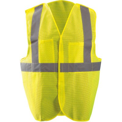 OccuNomix Classic Mesh 5-Pt. Break-Away Vest, Class 2, Hi-Vis Yellow, S/M, LUX-SSGCB-YS/M