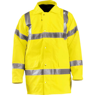 OccuNomix Premium 5-In-1 Parka, Class 3, Hi-Vis Yellow, L, LUX-TJFS-YL