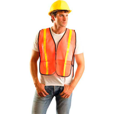 OccuNomix Value Mesh Gloss Vest Non-ANSI, Hi-Vis Orange, Regular, LUX-XGTM-OR