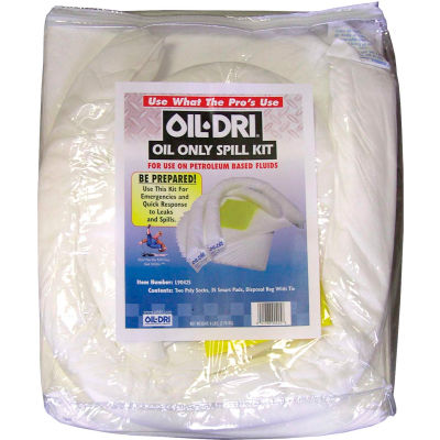 Oil-Dri® Compact Oil-Only Zippered Spill Kit, 5 Gallon Capacity