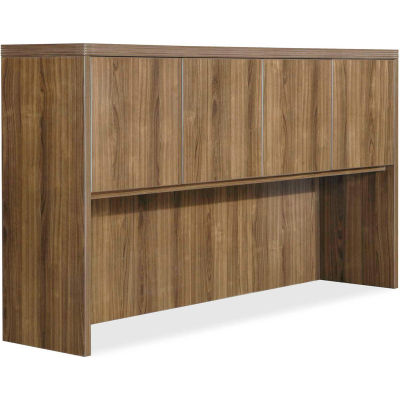 Lorell® Hutch - 70.9" x 14.8" x 36.5" - Walnut - Chateau Series