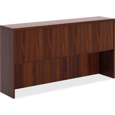 Lorell® Hutch - 66.1" x 14.8" x 36.5" - Mahogany - Chateau Series