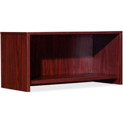 Lorell® Hutch - 29.5" x 14.8" x 16.8" - Mahogany - Essentials Series