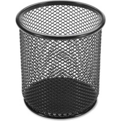 Lorell® Mesh Pencil Cup Holder, Black