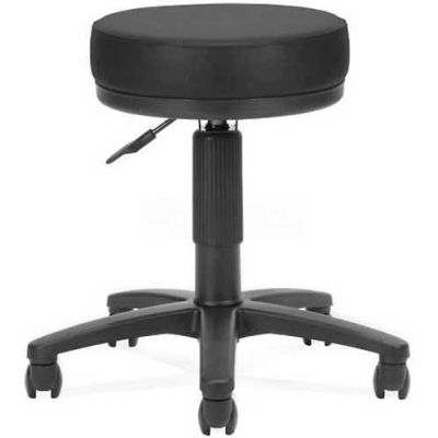 OFM Utili-Stool, Anti-Mircobial/Anti-Baterial Vinyl, Black