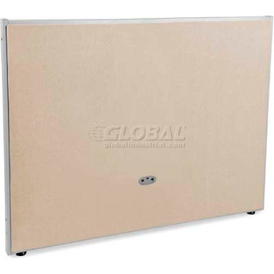 OFM Core Collection RiZe Series 47" x 60" All Vinyl Floor Panel, Beige with Gray Frame (P4760-GF-BV)