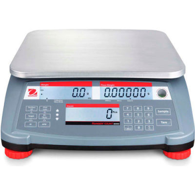 Ohaus® Ranger Count 3000 Compact Digital Counting Scale 6lb x 0.002lb 11-13/16" x 8-7/8"