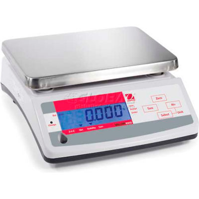 Ohaus V11P15 AM Compact Bench/Food Digital Scale 33lb x 0.01lb 9-7/8" x 7-1/8" Platform