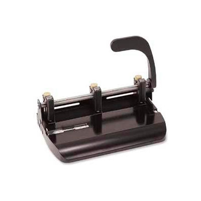 Officemate® Heavy-Duty Adjustable 3-Hole Punch, 32 Sheet Capacity, Black