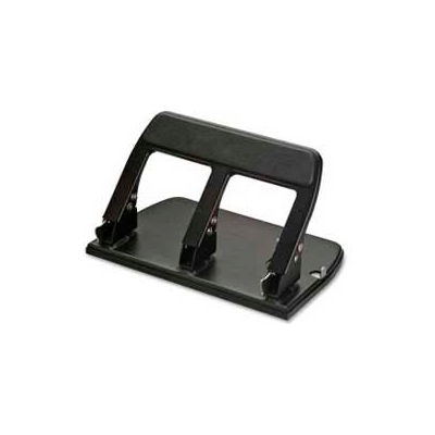 Officemate® Heavy-Duty Three-Hole Punch, 40 Sheet Capacity, Black