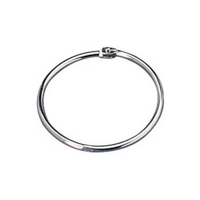 Officemate® Loose-Leaf Book Rings, 3" Diameter, Silver, 10/Box