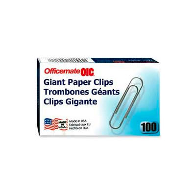 Officemate® Giant Paper Clips, Silver, 100/Box