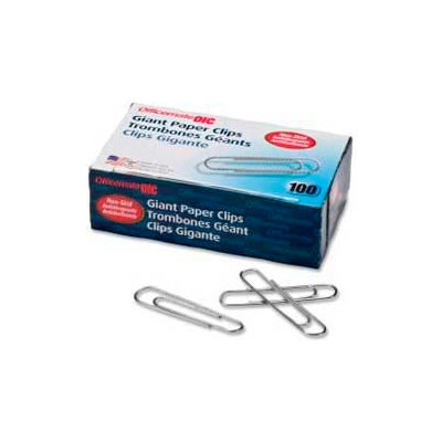 Officemate® Giant Non-Skid Paper Clips, Silver, 100/Box
