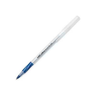 Bic® Ultra Round Stic Grip Ballpoint Stick Pen, Medium, Blue Ink, Dozen