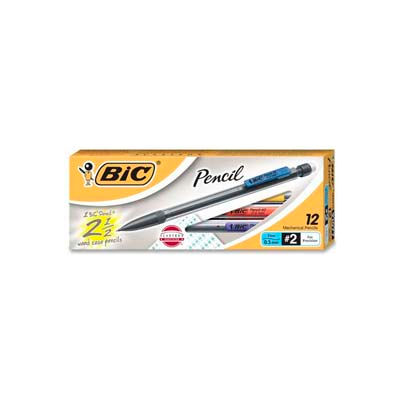 Bic® Mechanical Pencil, Non-Refillable, 0.5mm, Clear Barrel, Dozen