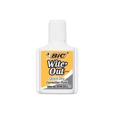 Bic® Wite-Out® Quick Dry Correction Fluid, Foam Applicator, 20 ml, White, 1 Pack