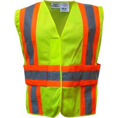 Utility Pro Hi-Vis Tearaway Vest, ANSI Class 2, 4XL/5XL, Yellow