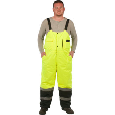 Utility Pro Hi-Vis Lined Bib Overall, Class E, M, Yellow