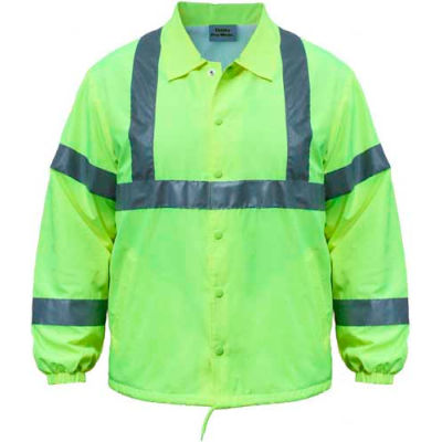 Utility Pro Hi-Vis Nylon Windbreaker, ANSI Class 2, L, Lime