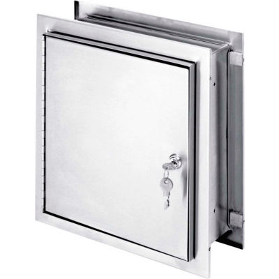 Omnimed® Stainless Steel Pass-Thru Cabinet with Key Lock, 12"H x 11-1/2"W x 8-1/4"D