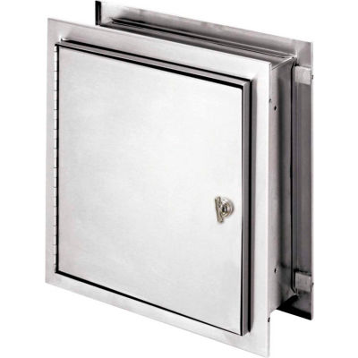 Omnimed® Stainless Steel Pass-Thru Cabinet with Thumb Latch, 12"H x 11-1/2"W x 8-1/4"D