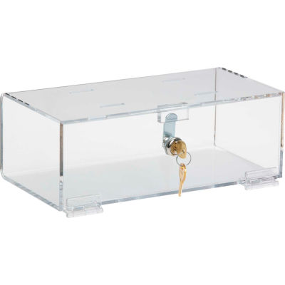 Omnimed® Single Lock Acrylic Refrigerator Medicine Lock Box, 12"W x 6"D x 4-1/4"H, Clear