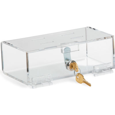 Omnimed® 183001 Single Lock Acrylic Refrigerator Lock Box, Keyed Alike, Clear
