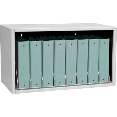 Omnimed® Cubbie File Storage Rack, 8 Binder Capacity, Light Gray
