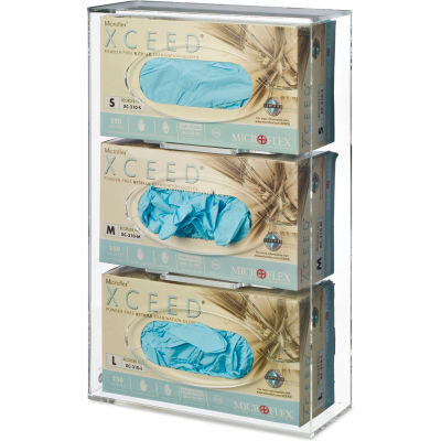 Omnimed® 305365 Triple Clear Acrylic Deluxe Glove Box Holder