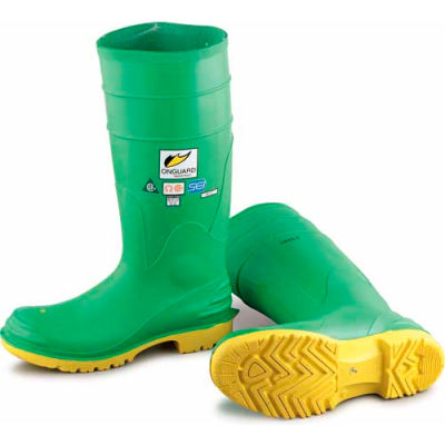 Onguard Men's Boot, 16" Hazmax Ez-Fit Green/Yellow, Steel Toe/Mid-sole, PVC, Size 10