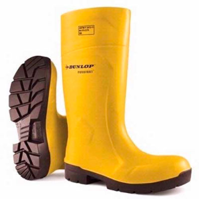 Dunlop®Food Pro Purofort® Yellow Steel Toe Boot, Polyurethane, Size 8