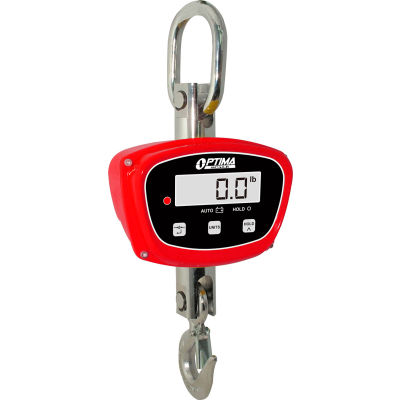 Optima LCD Digital Crane Scale With Remote 1,000 lb x 0.2 lb