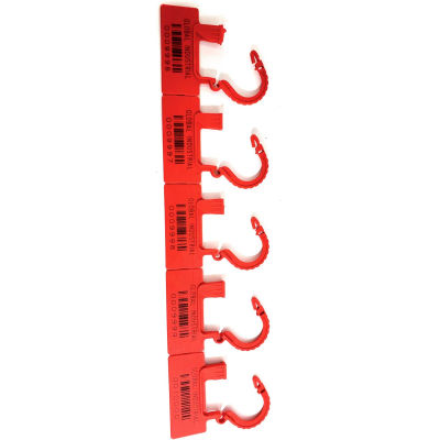 Global Industrial One Piece Padlock Seal, Red, 100/Pack