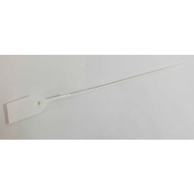 Global Industrial Adjustable One Piece Seal, White, 100/Pack