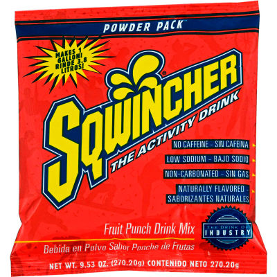 Sqwincher Instant Powder Mix - Fruit Punch, 9.53 oz., 80/Carton