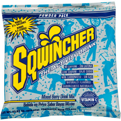 Sqwincher Instant Powder Mix - Mixed Berry, 23.83 oz. 32/Carton