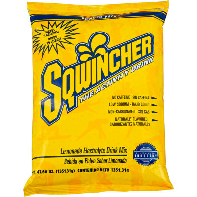 Sqwincher  Instant Powder Mix - Lemonade, 47.66 oz., 16/Carton