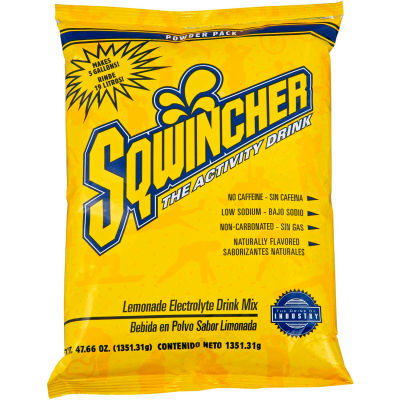 Sqwincher Instant Powder Mix - Lemonade, 47.66 oz., 16/Carton