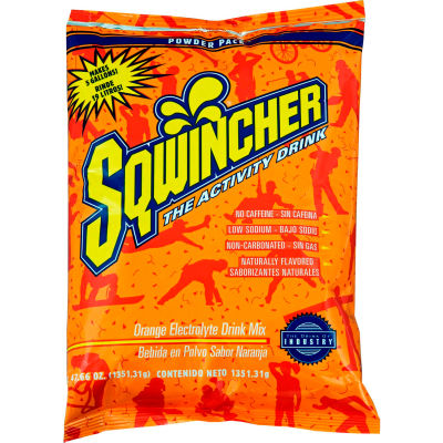 Sqwincher Instant Powder Mix - Orange, 47.66 oz., 16/Carton