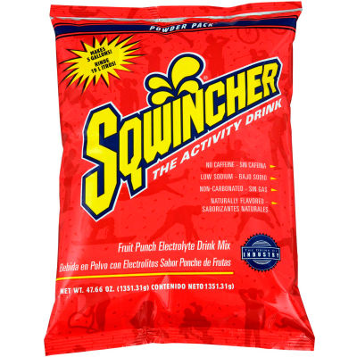 Sqwincher Instant Powder Mix - Fruit Punch, 47.66 oz. 16/Carton