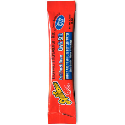 Sqwincher Zero Qwik Stik Sugar Free- Fruit Punch, 0.11 oz., 500/Carton
