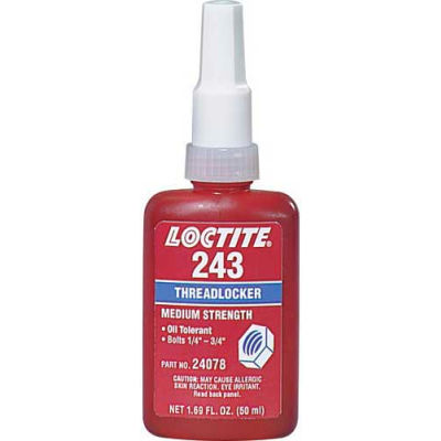 Loctite® 1329467 243™ Primerless Oil Tolerant Med Strength Blue Threadlocker 50ml