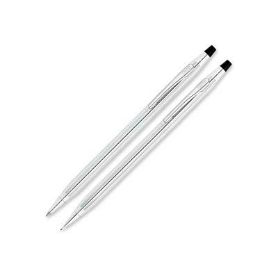 Cross® Classic Century Ballpoint Pen/Pencil Set, 0.7mm, Chrome Barrel