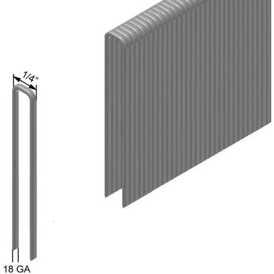 18 Gauge Staple - 1" Length - 1/4" Crown - 304 Stainless Steel - Pkg of 4000 - Made In USA