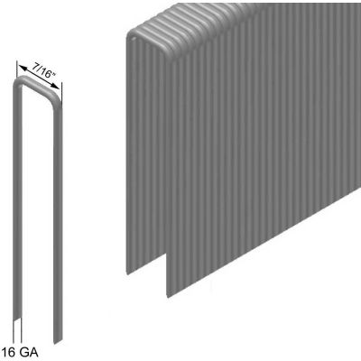 16 Gauge Staple - 1-3/4" Length - 7/16" Crown - 304 Stainless Steel - Pkg of 5000 - Made In USA