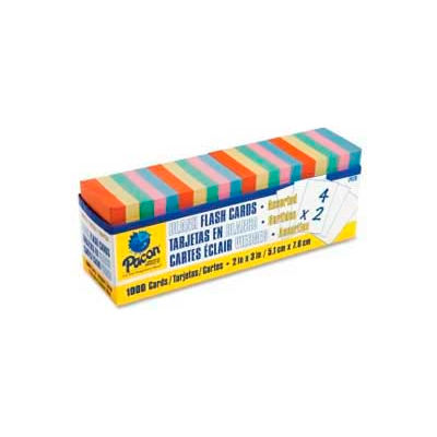 Pacon® Blank Flash Card Dispenser Box, 2" x 3", Assorted, 1000 Cards/Pack