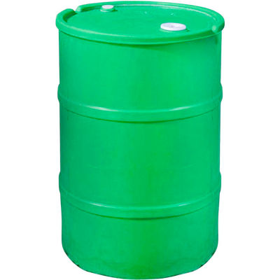 US Roto Molding 55 Gallon Plastic Drum SS-CH-55 - Closed Head with Bung Cover - Lever Lock - Green